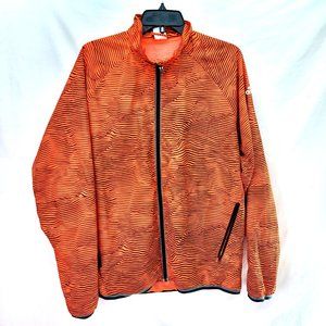 Adidas Men's Wind Breaker Striped Orange/Black - Size Large